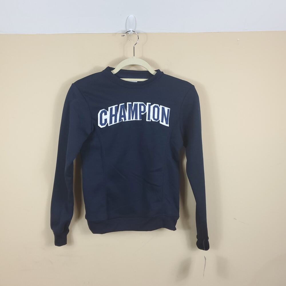 Champion Reverse Weave Crewneck Pullover in Navy Women's Size XS